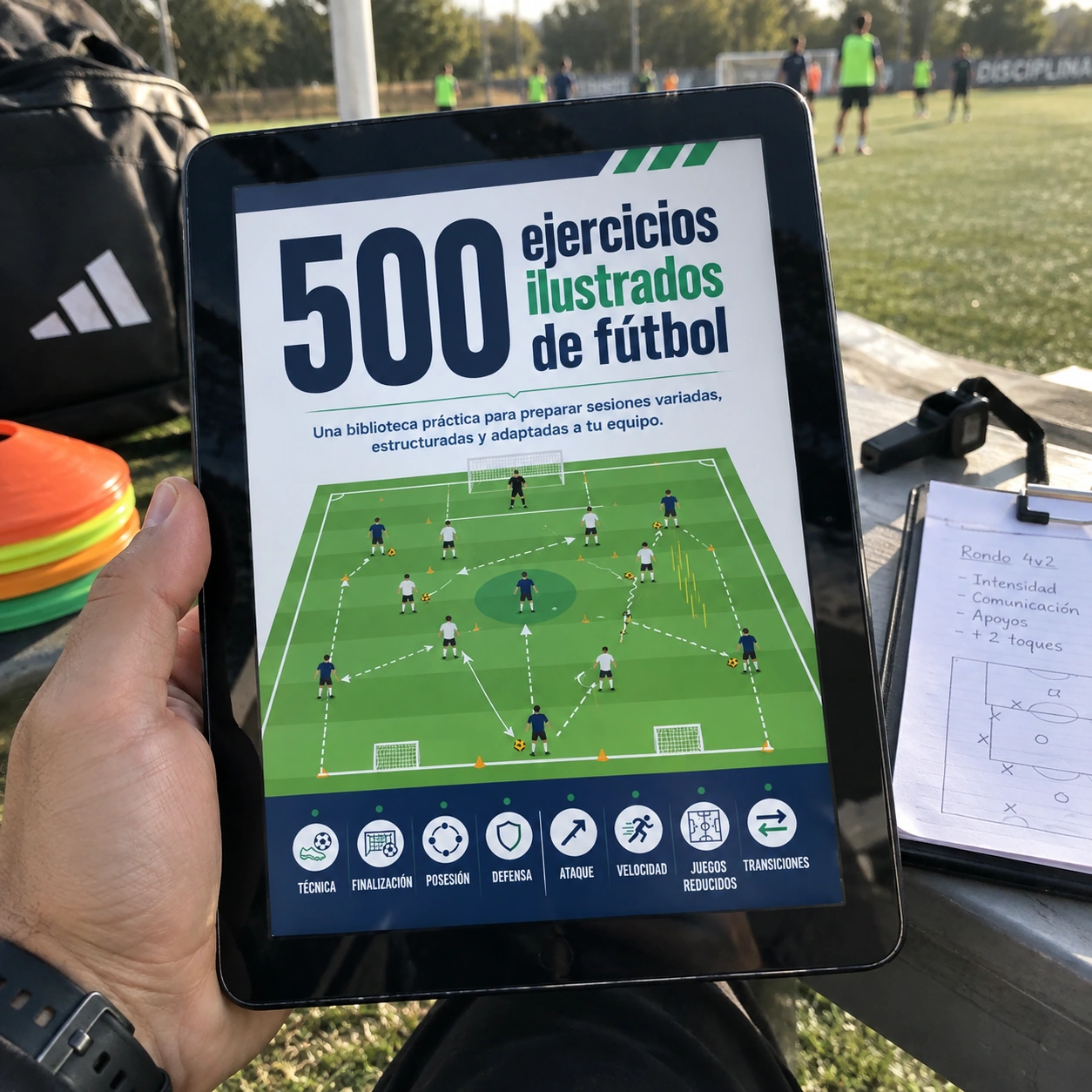 Entraîneur consultant les 500 exercices illustrés de football sur tablette